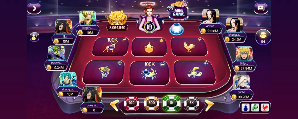 Bàn chơi bầu cua cá cọp vô cùng bắt mắt Bàn chơi bầu cua cá cọp vô cùng bắt mắt