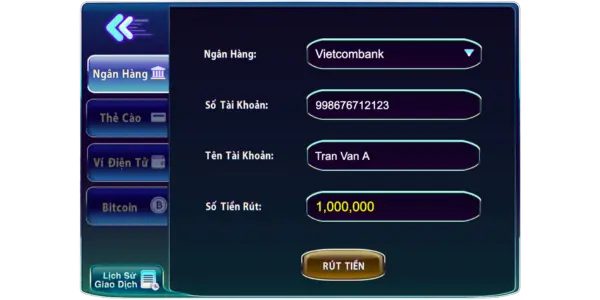 Rút tiền 789club qua ngân hàng cực kỳ đơn giản